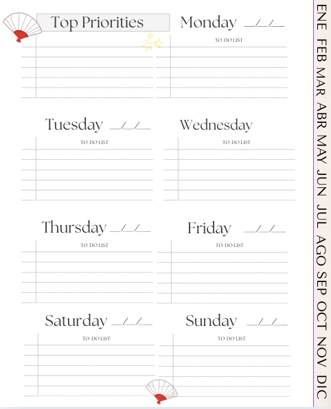 Planner Semanal Digital 2026 SEIKA