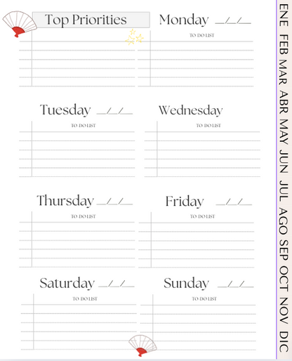Planner Semanal Digital 2026 SEIKA