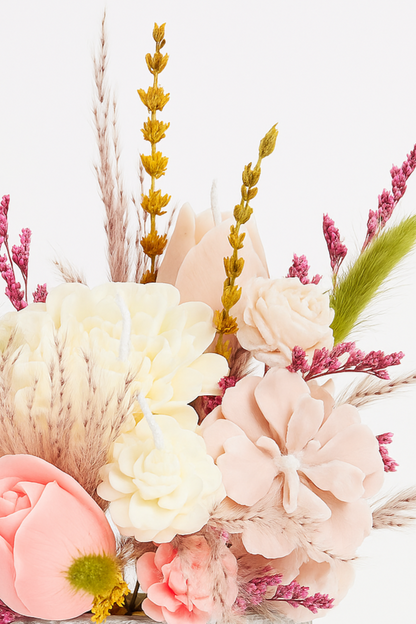 Arreglo de flores de vela