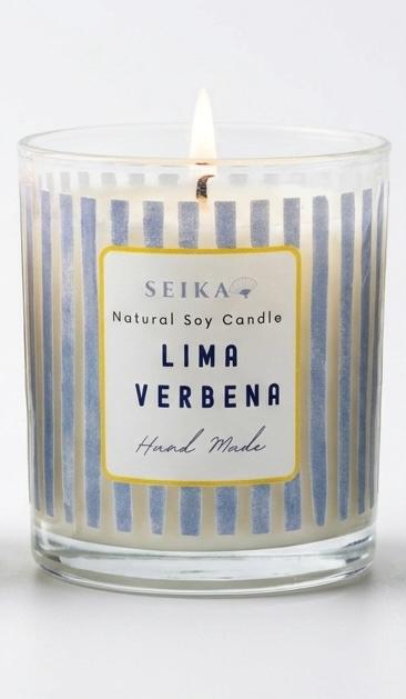 Vela de Soya Lima Verbena: Frescura Pura